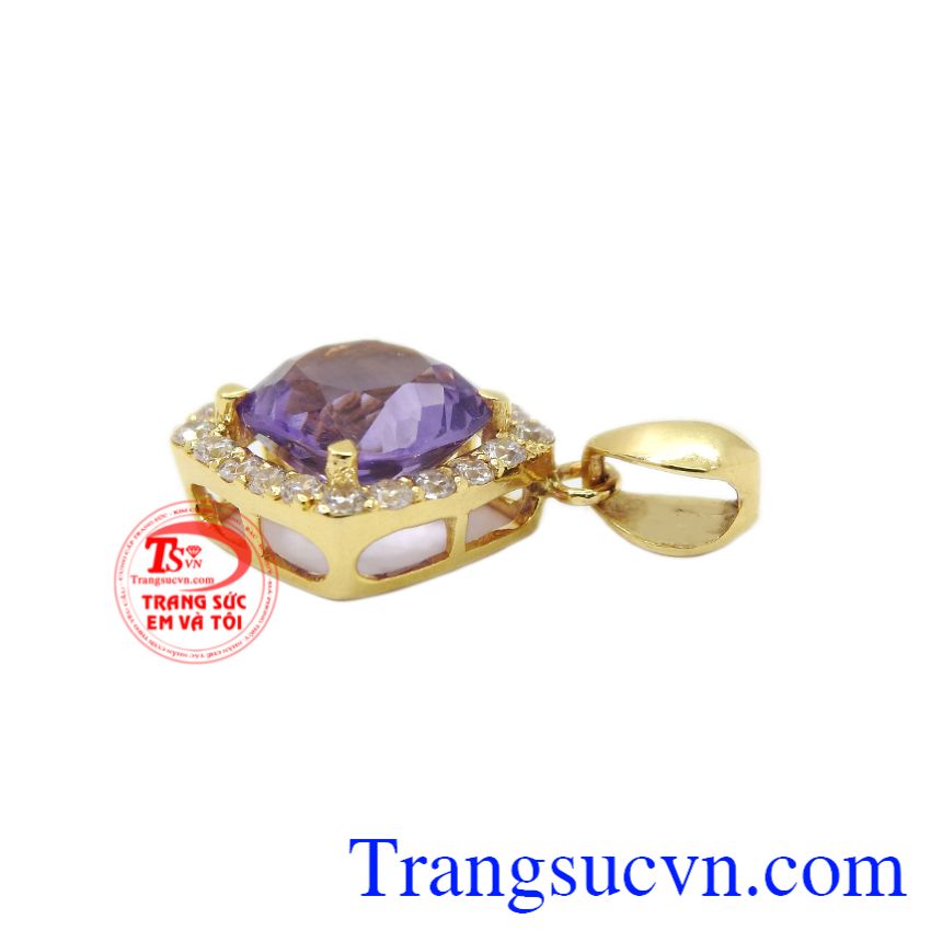Mặt dây nữ vàng thạch anh tím, Mặt dây thạch anh Mặt dây nữ vàng thạch anh tím, Mặt dây thạch anh