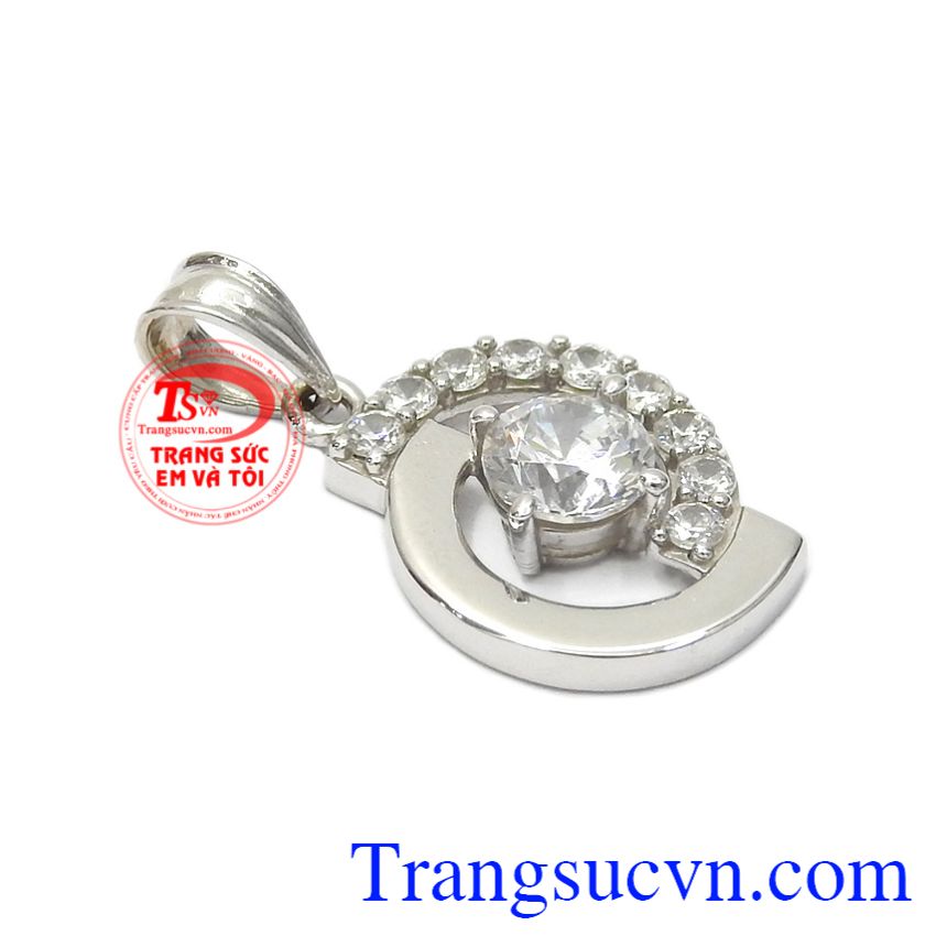 Mặt dây nữ vàng trắng thanh tao, Mặt dây vàng tây đá quý