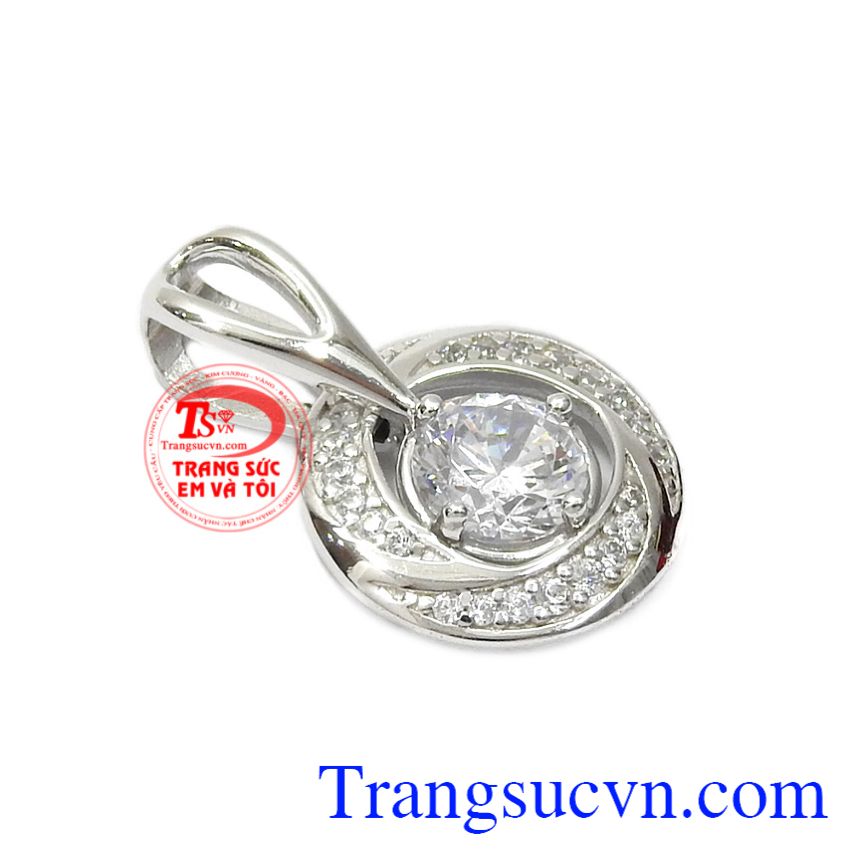 Mặt dây nữ vàng trắng thanh thoát, Mặt dây chuyền vàng Mặt dây nữ vàng trắng thanh thoát, Mặt dây chuyền vàng