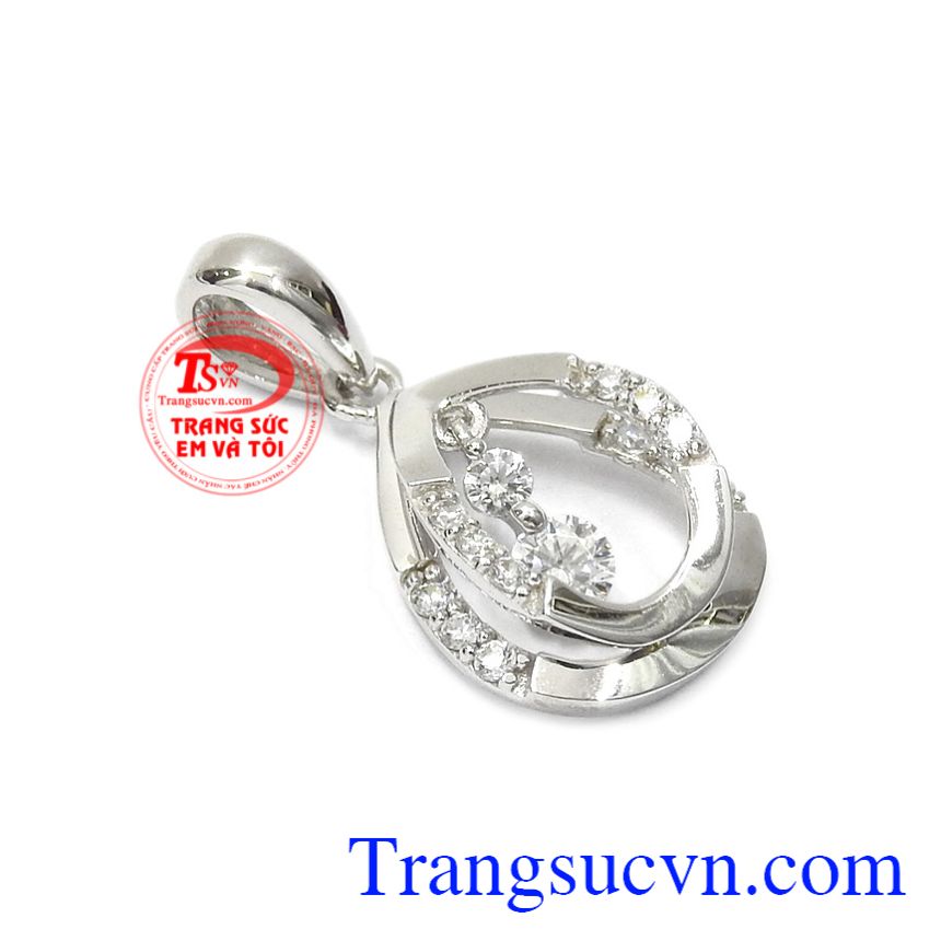 Mặt dây nữ vàng trắng tinh tế, Mặt dây chuyền vàng Mặt dây nữ vàng trắng tinh tế, Mặt dây chuyền vàng