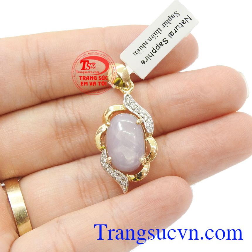 Mặt dây Sapphire vàng 10k,Mặt dây vàng đá quý,Mặt dây nữ