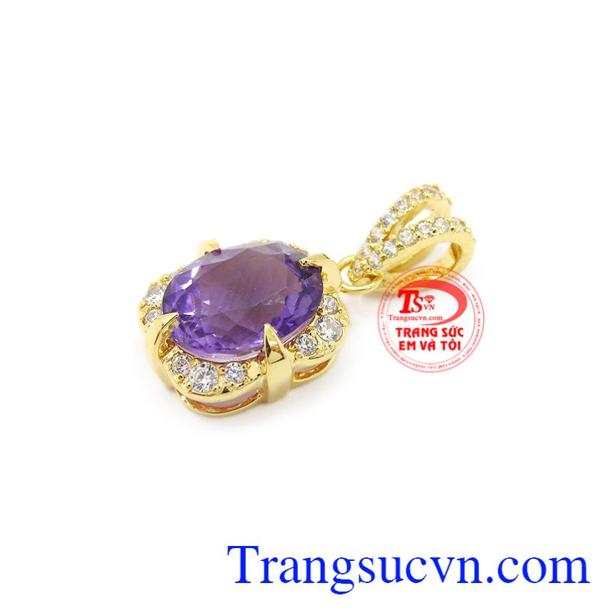 Mặt dây thạch anh tím bọc vàng, Mặt dây thạch anh Mặt dây thạch anh tím bọc vàng, Mặt dây thạch anh