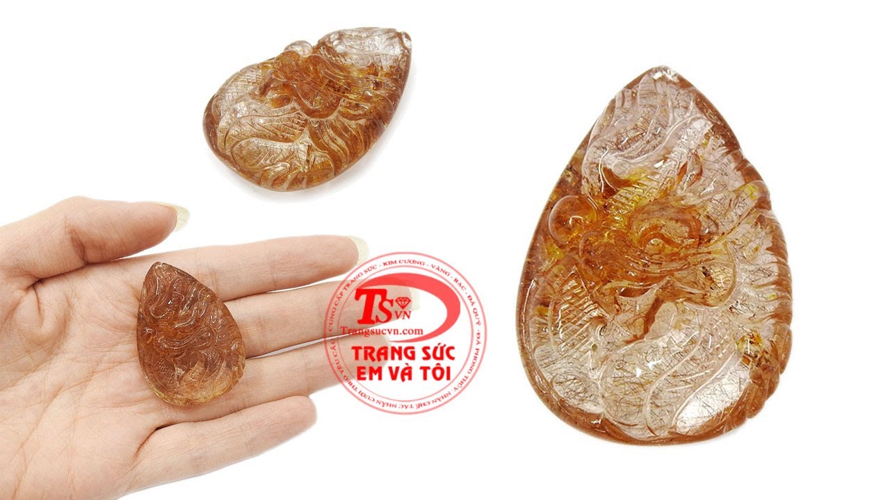 Mặt dây thạch anh tóc phúc long Mặt dây thạch anh tóc phúc long
