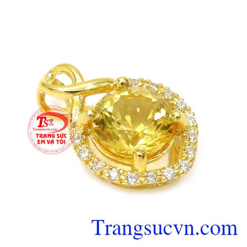 Mặt dây thạch anh vàng thanh thoát, Mặt dây Citrine Mặt dây thạch anh vàng thanh thoát, Mặt dây Citrine