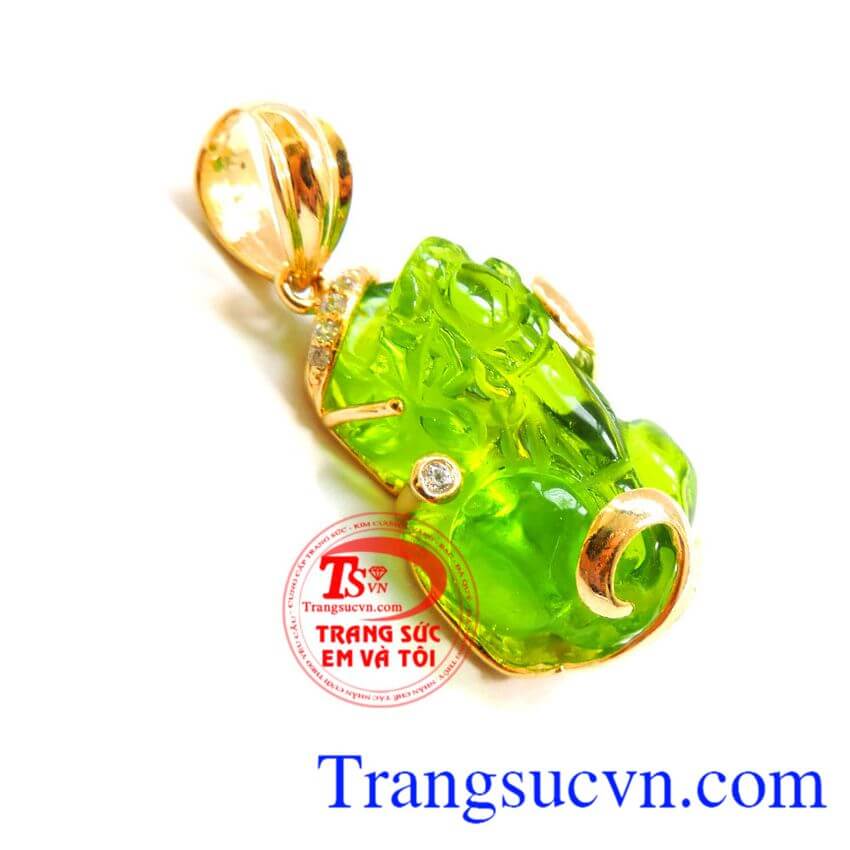 Mặt dây tỳ hưu đá xanh, Mặt dây chuyền vàng Mặt dây tỳ hưu đá xanh, Mặt dây chuyền vàng