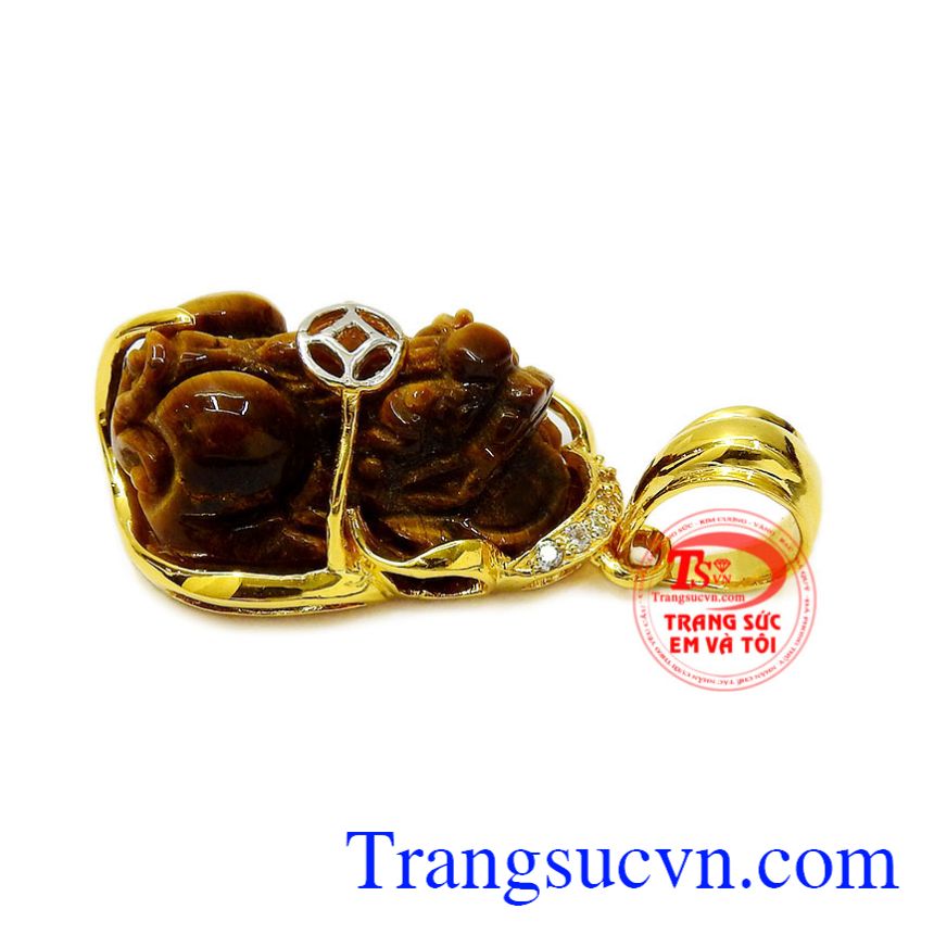 Mặt dây tỳ hưu mắt hổ tài lộc, Tỳ hưu vàng Mặt dây tỳ hưu mắt hổ tài lộc, Tỳ hưu vàng