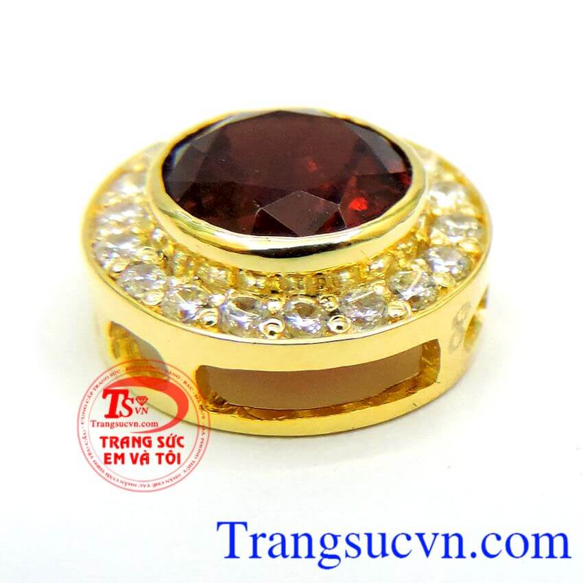 Mặt dây vàng đá Granat hộ mệnh, Mặt dây granet Mặt dây vàng đá Granat hộ mệnh, Mặt dây granet