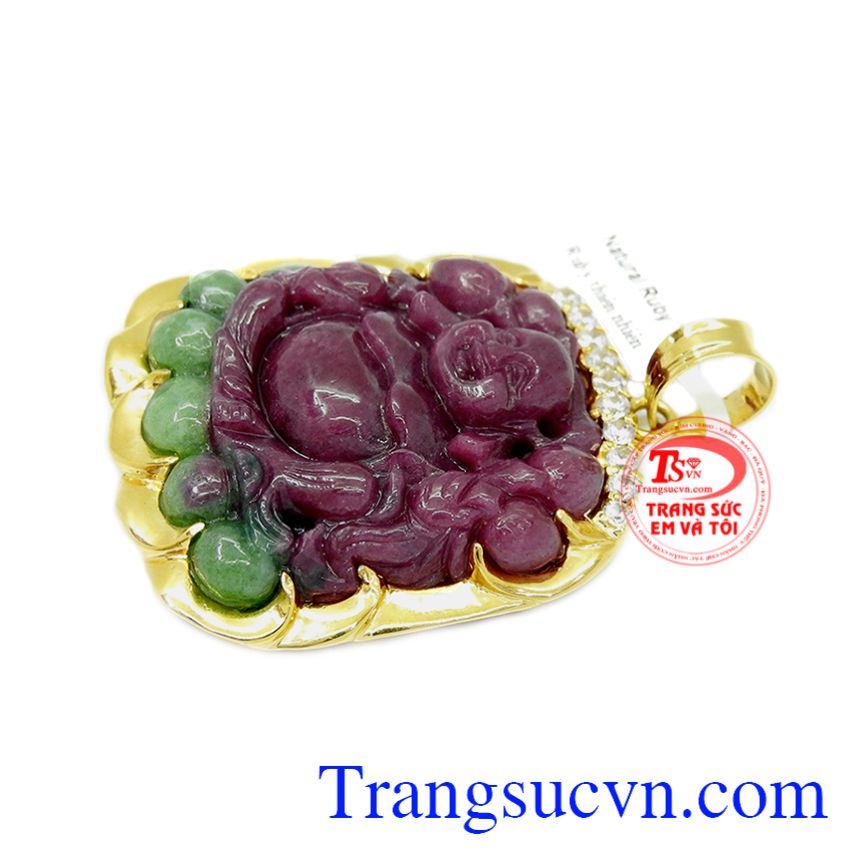 Mặt Di Lặc Ruby bọc vàng, Mặt Phật bọc vàng