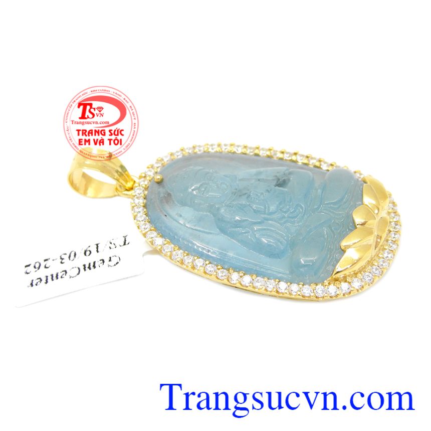 Mặt Phật bản mệnh bọc vàng 14k, Mặt Phật bọc vàng