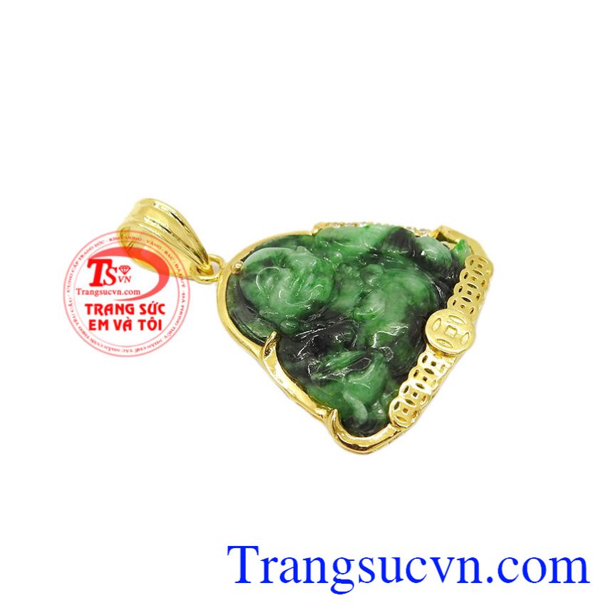 Mặt phật Di Lặc Jadeite thịnh vượng, Mặt phật bọc vàng Mặt phật Di Lặc Jadeite thịnh vượng, Mặt phật bọc vàng