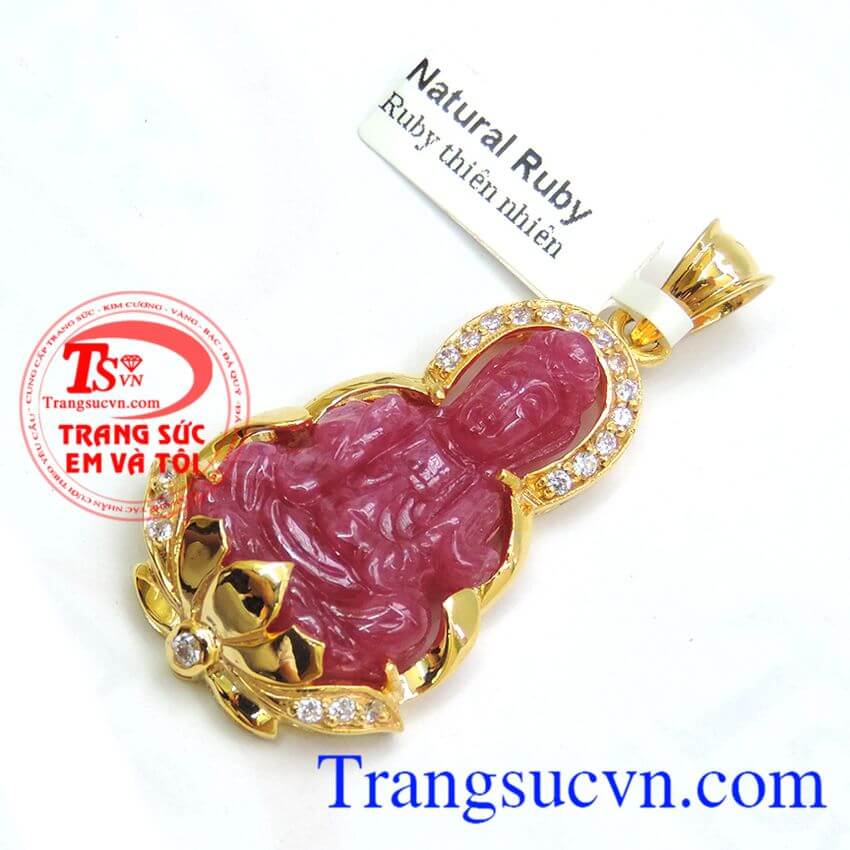 Mặt Phật ruby bọc vàng, Mặt phật bọc vàng Mặt Phật ruby bọc vàng, Mặt phật bọc vàng