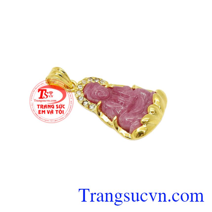 Mặt quan âm ruby đẹp, Mặt phật bọc vàng Mặt quan âm ruby đẹp, Mặt phật bọc vàng