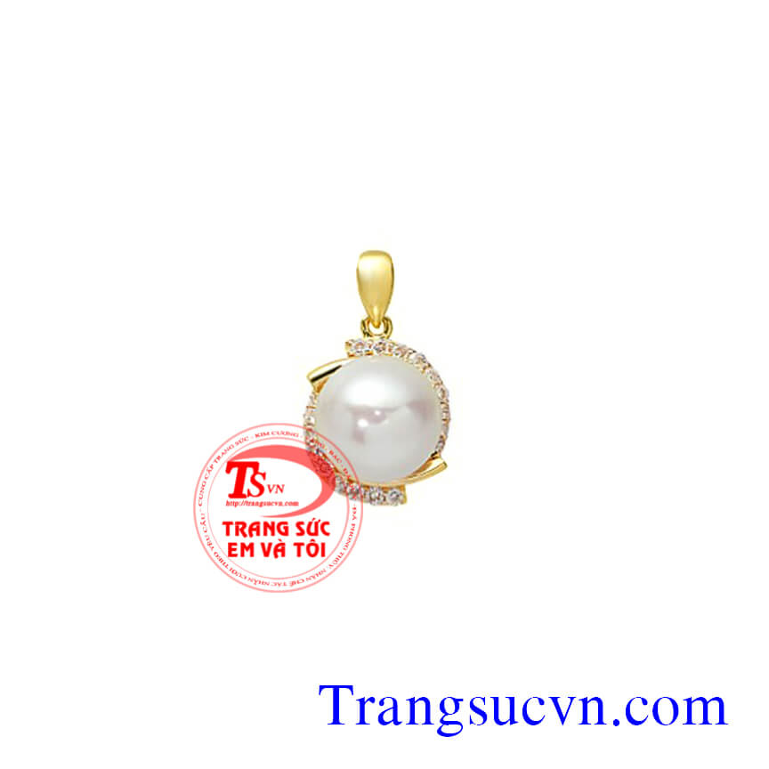 Mặt Trai vàng tây ngọc, Mặt dây ngọc trai Mặt Trai vàng tây ngọc, Mặt dây ngọc trai