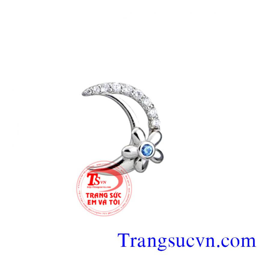 Mặt trăng đá saphir, Mặt dây vàng tây đá quý Mặt trăng đá saphir, Mặt dây vàng tây đá quý