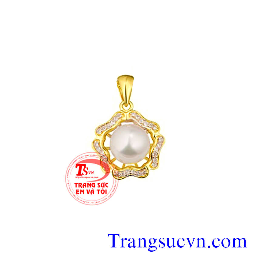 Mặt vàng tây 18k ngọc trai, Mặt dây ngọc trai Mặt vàng tây 18k ngọc trai, Mặt dây ngọc trai