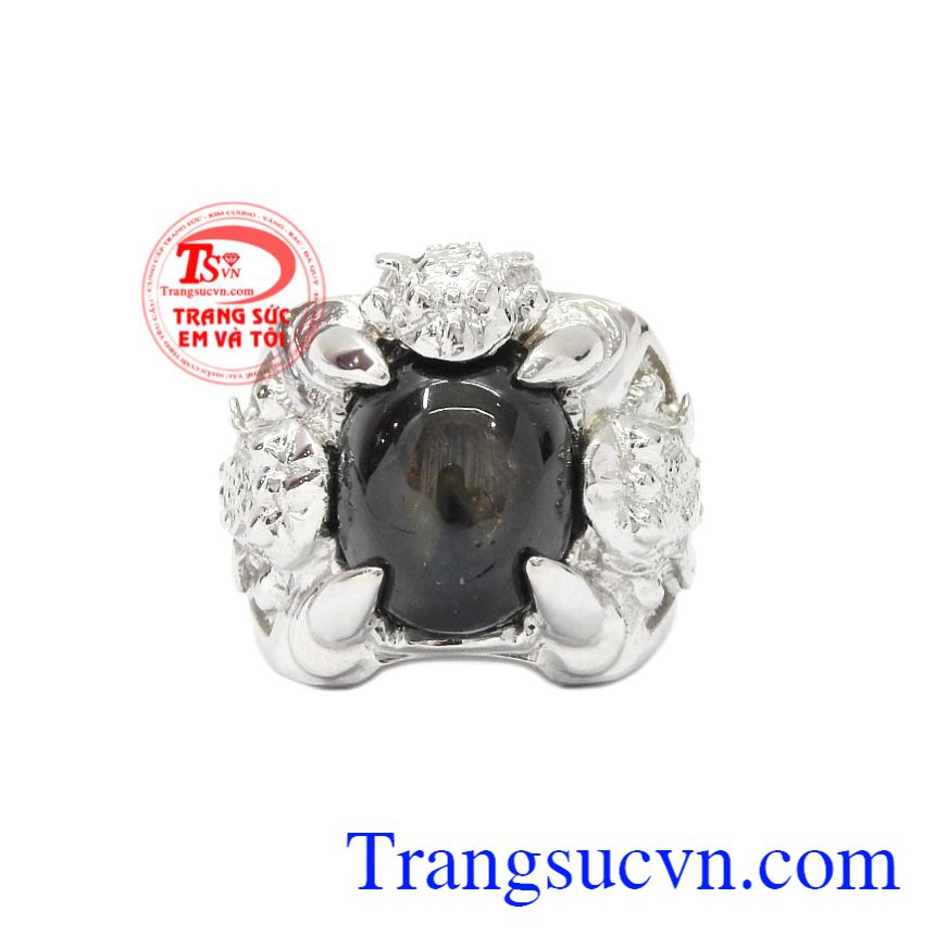 Nhẫn bạc Sapphire sao danh vọng, Nhẫn nam bạc Nhẫn bạc Sapphire sao danh vọng, Nhẫn nam bạc