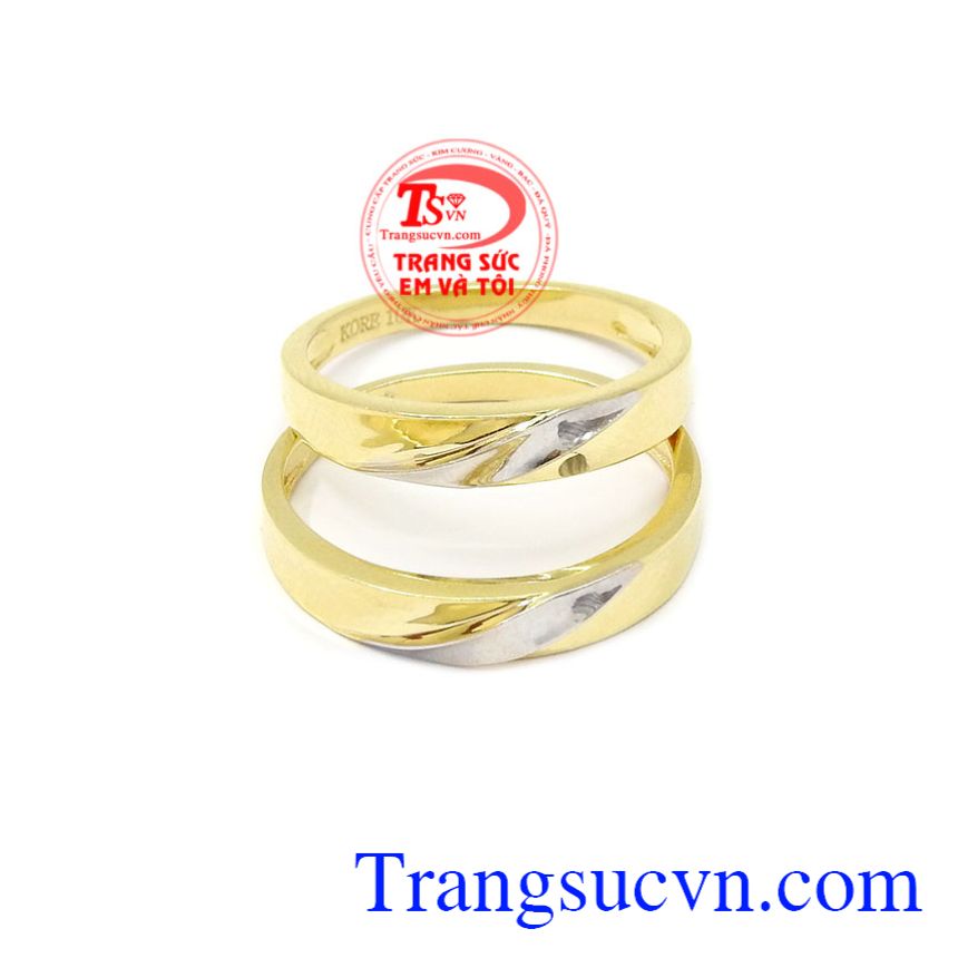Nhẫn cưới gắn kết đôi lứa, Nhẫn cưới vàng tây