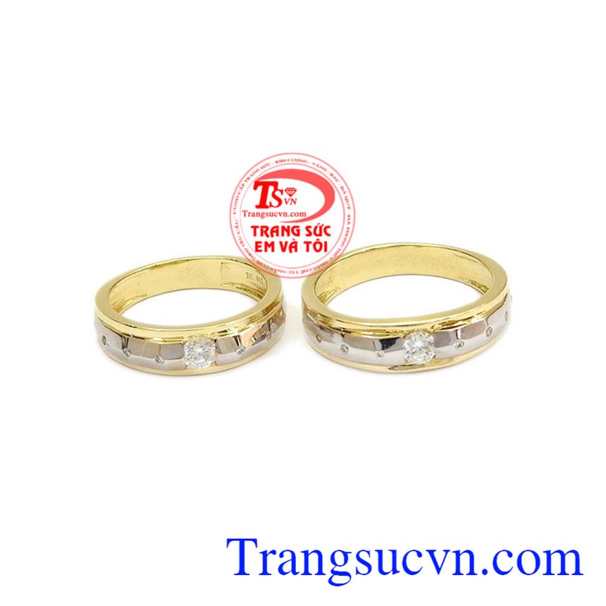 Nhẫn cưới Korea hạnh phúc, Nhẫn cưới vàng tây