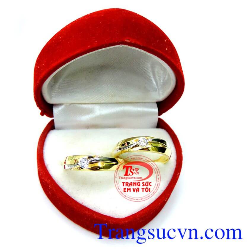 Nhẫn cưới tình yêu duy nhất, Nhẫn cưới vàng 18k Nhẫn cưới tình yêu duy nhất, Nhẫn cưới vàng 18k
