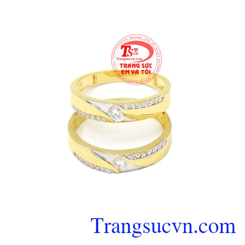 Nhẫn cưới vàng tình yêu lứa đôi, Nhẫn cưới vàng tây
