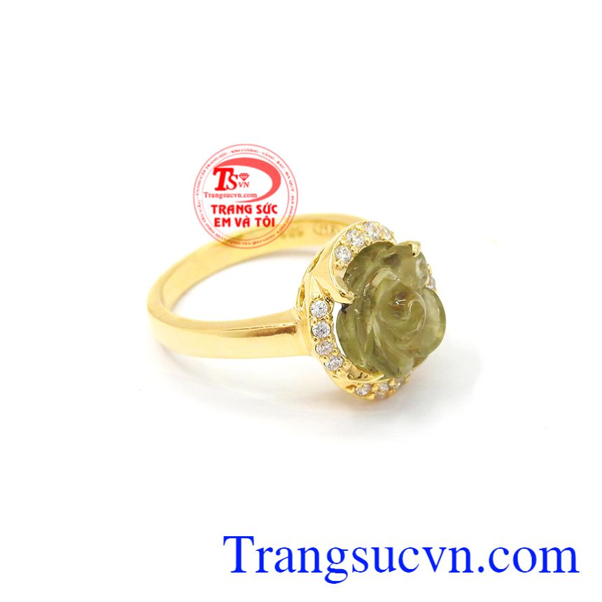 Nhẫn hoa tinh tế Tourmaline, Nhẫn nữ đá quý Nhẫn hoa tinh tế Tourmaline, Nhẫn nữ đá quý