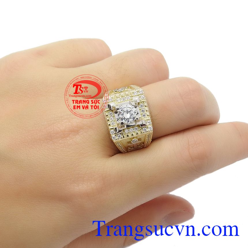 Nhẫn nam 10k Korea đẹp,Nhẫn nam v&agrave;ng t&acirc;y,Nhẫn nam đẹp