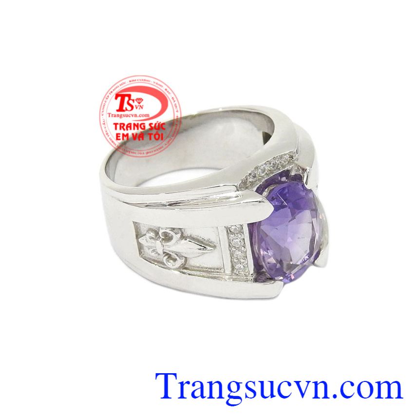 Nhẫn nam bạc thạch anh tím, Nhẫn nam bạc Nhẫn nam bạc thạch anh tím, Nhẫn nam bạc