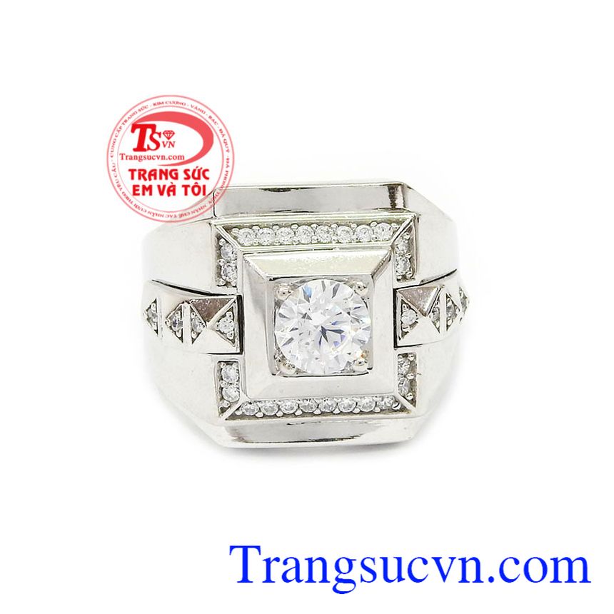 Nhẫn nam Korea thời thượng, Nhẫn Vàng Trắng Nam