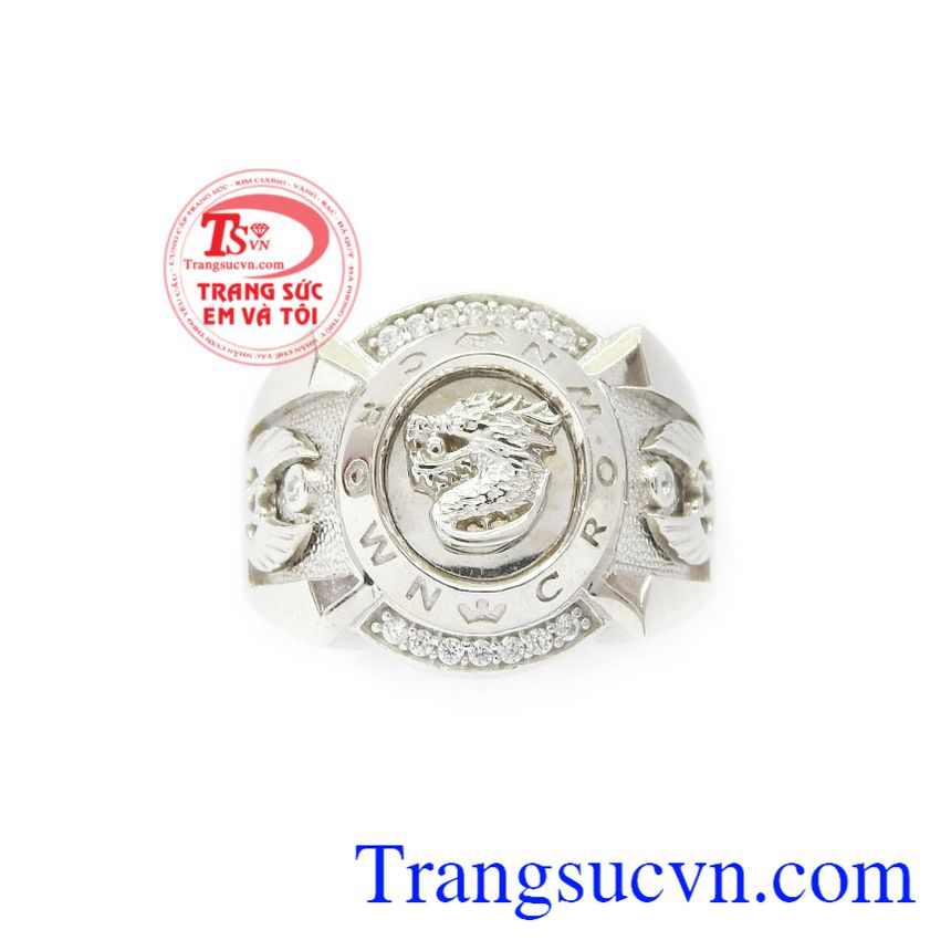 Nhẫn nam nhập khẩu vàng 10k, Nhẫn Vàng Trắng Nam