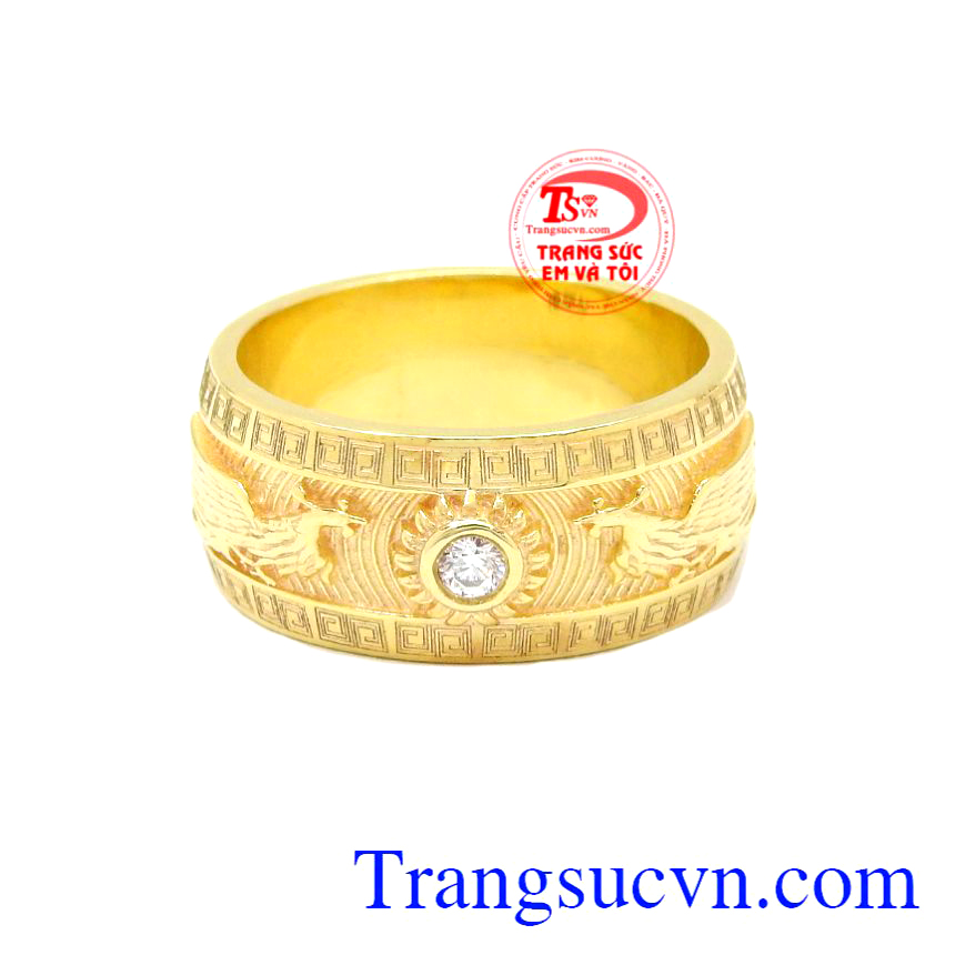 Nhẫn nam phượng ho&agrave;ng 10k, Nhẫn nam v&agrave;ng t&acirc;y
