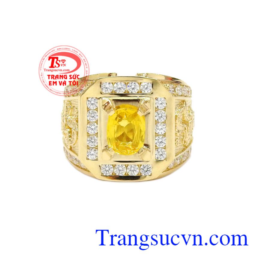 Nhẫn nam sapphire vàng sang trọng, Nhẫn nam sapphire Nhẫn nam sapphire vàng sang trọng, Nhẫn nam sapphire