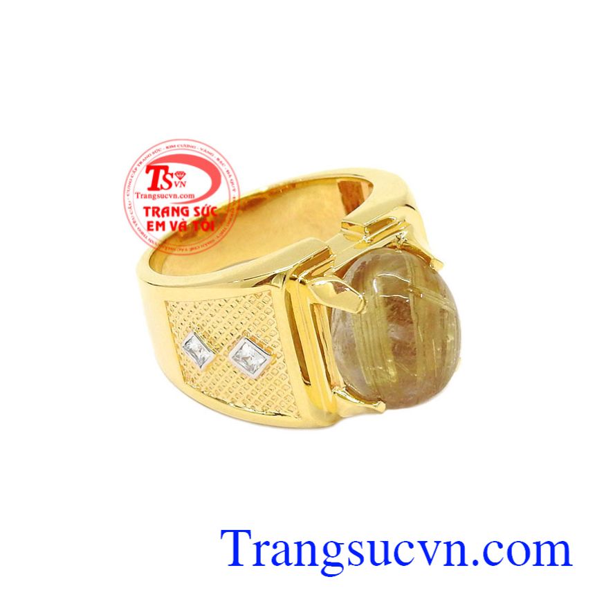 Nhẫn nam thạch anh tóc lịch lãm, Nhẫn nam thạch anh Nhẫn nam thạch anh tóc lịch lãm, Nhẫn nam thạch anh