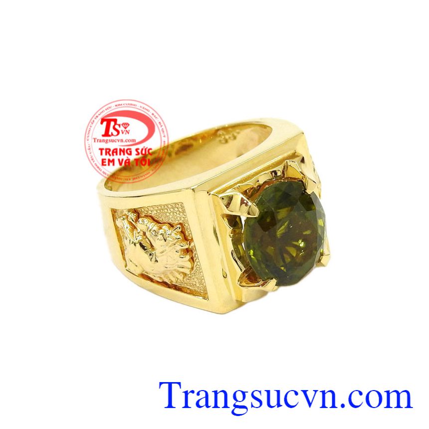 Nhẫn nam vàng Peridot tinh tế, Nhẫn nam peridot Nhẫn nam vàng Peridot tinh tế, Nhẫn nam peridot