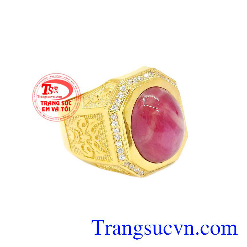 Nhẫn nam vàng Ruby sao đẹp, Nhẫn nam ruby Nhẫn nam vàng Ruby sao đẹp, Nhẫn nam ruby