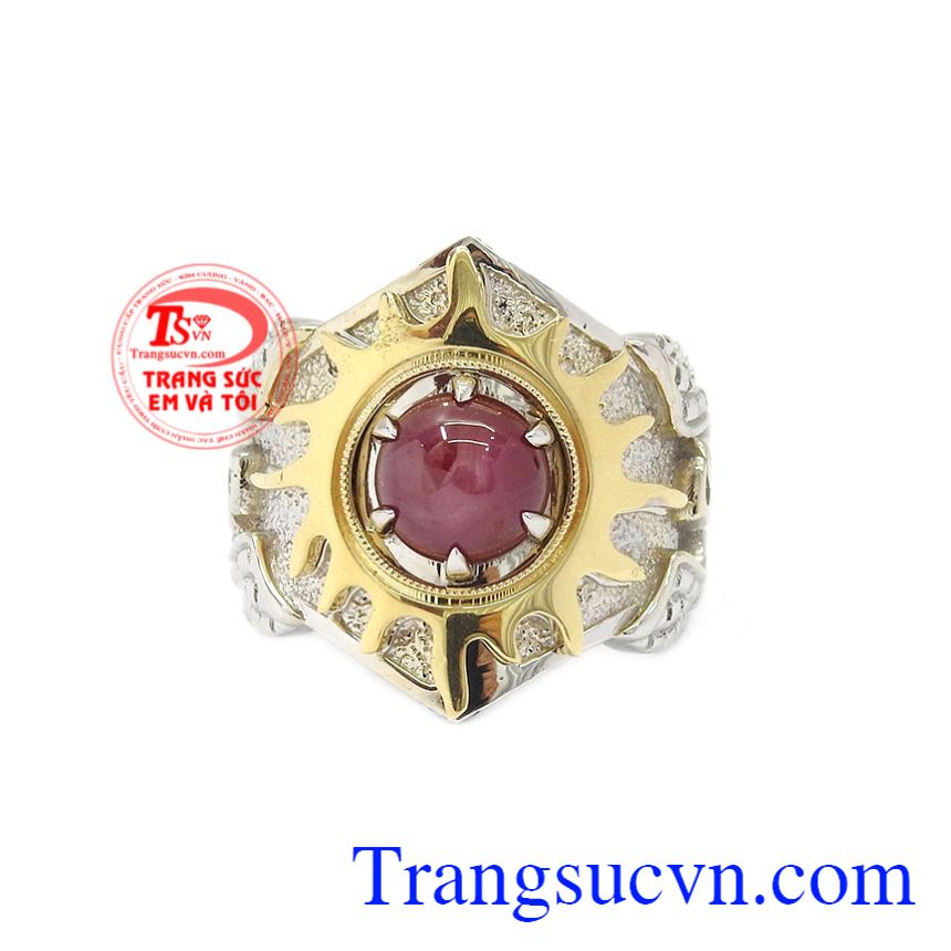Nhẫn nam vàng ruby vầng mặt trời, Nhẫn nam ruby Nhẫn nam vàng ruby vầng mặt trời, Nhẫn nam ruby