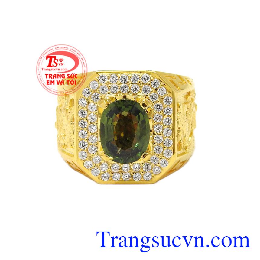 Nhẫn nam vàng Sapphire sang trọng, Nhẫn nam sapphire Nhẫn nam vàng Sapphire sang trọng, Nhẫn nam sapphire