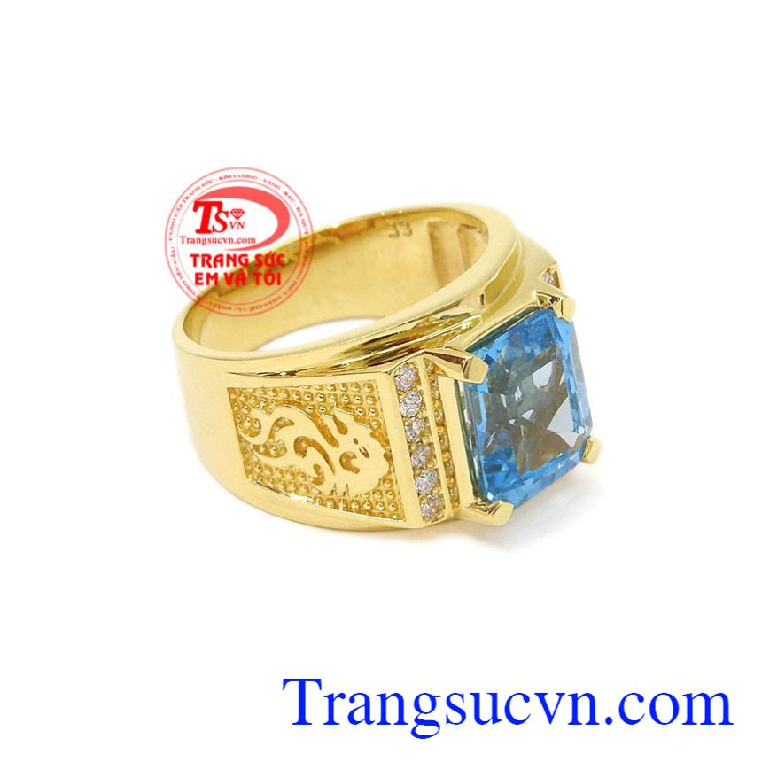 Nhẫn nam vàng Topaz chất lượng, Nhẫn nam Topaz Nhẫn nam vàng Topaz chất lượng, Nhẫn nam Topaz