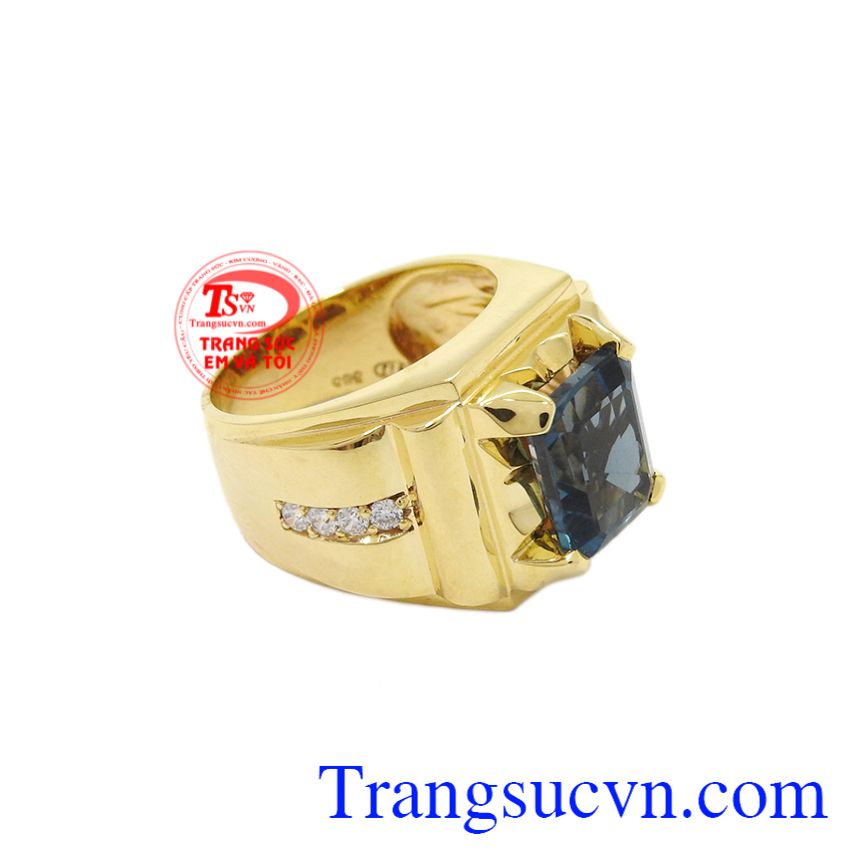 Nhẫn nam vàng Topaz thời thượng, Nhẫn nam Topaz Nhẫn nam vàng Topaz thời thượng, Nhẫn nam Topaz