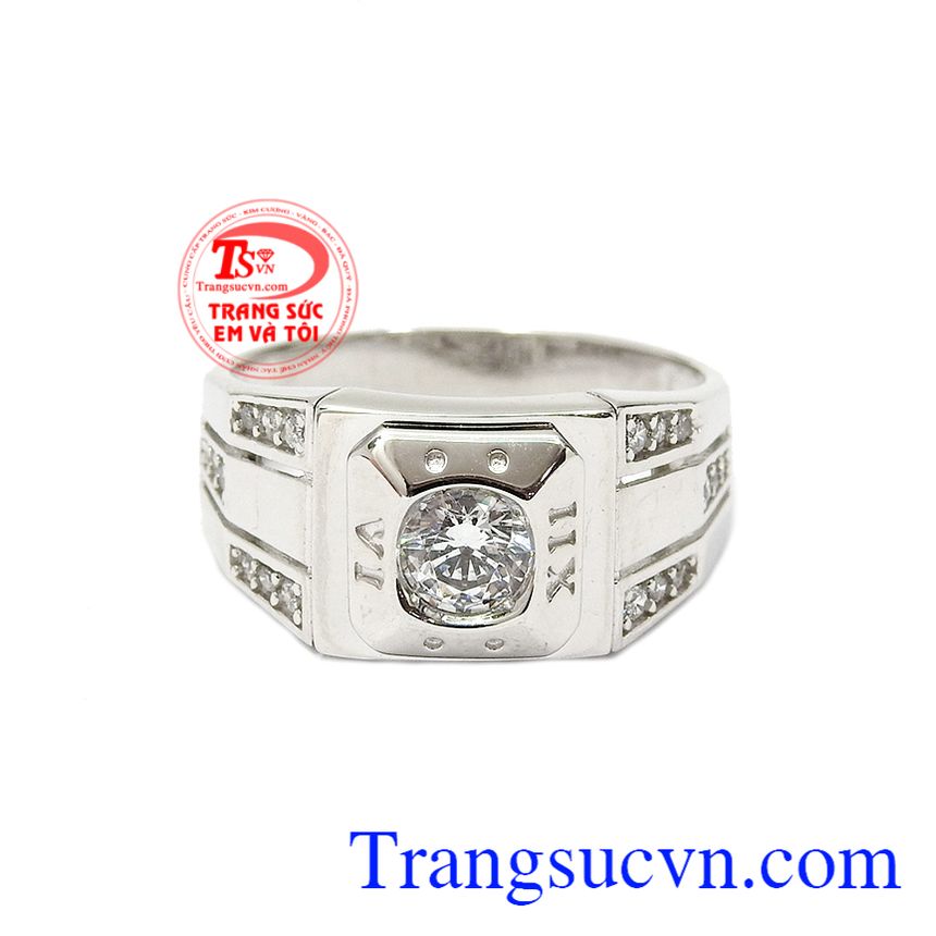 Nhẫn nam vàng trắng công tử, Nhẫn vàng trắng nam Nhẫn nam vàng trắng công tử, Nhẫn vàng trắng nam