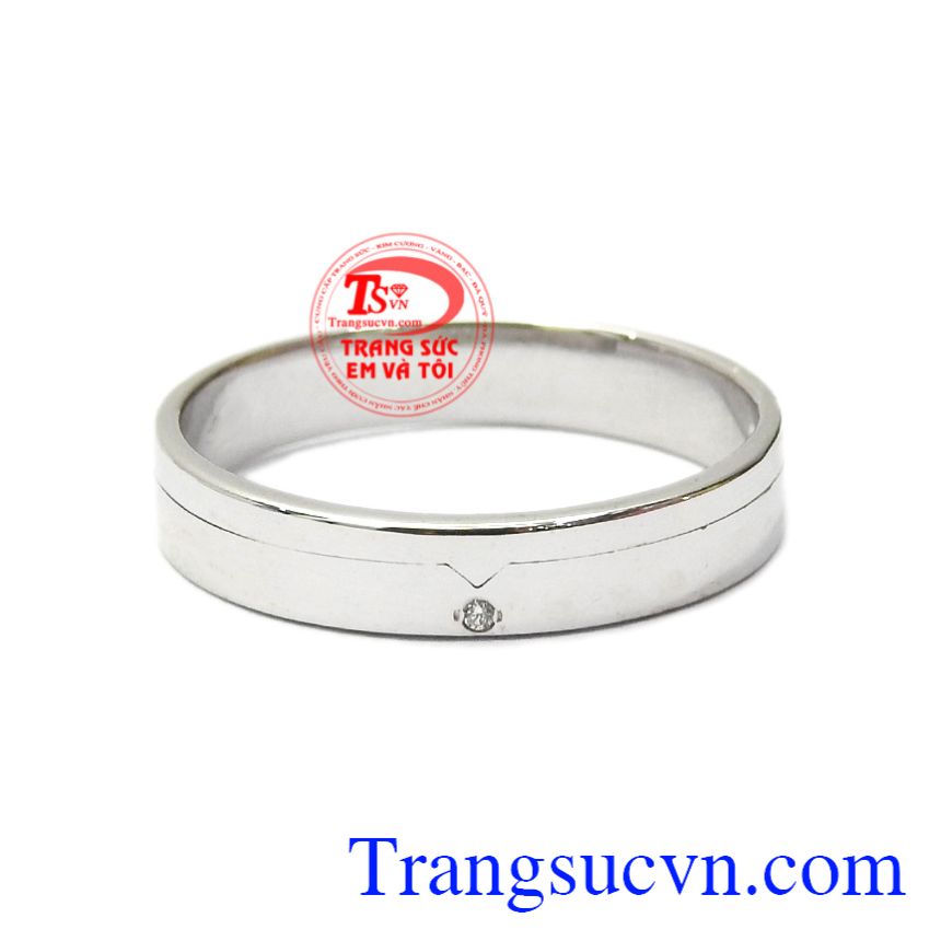 Nhẫn nam vàng trắng phú quý, Nhẫn nam vàng trắng