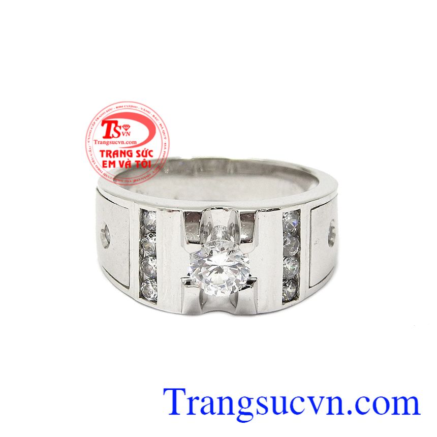 Nhẫn nam vàng trắng thành công, Nhẫn vàng trắng nam Nhẫn nam vàng trắng thành công, Nhẫn vàng trắng nam