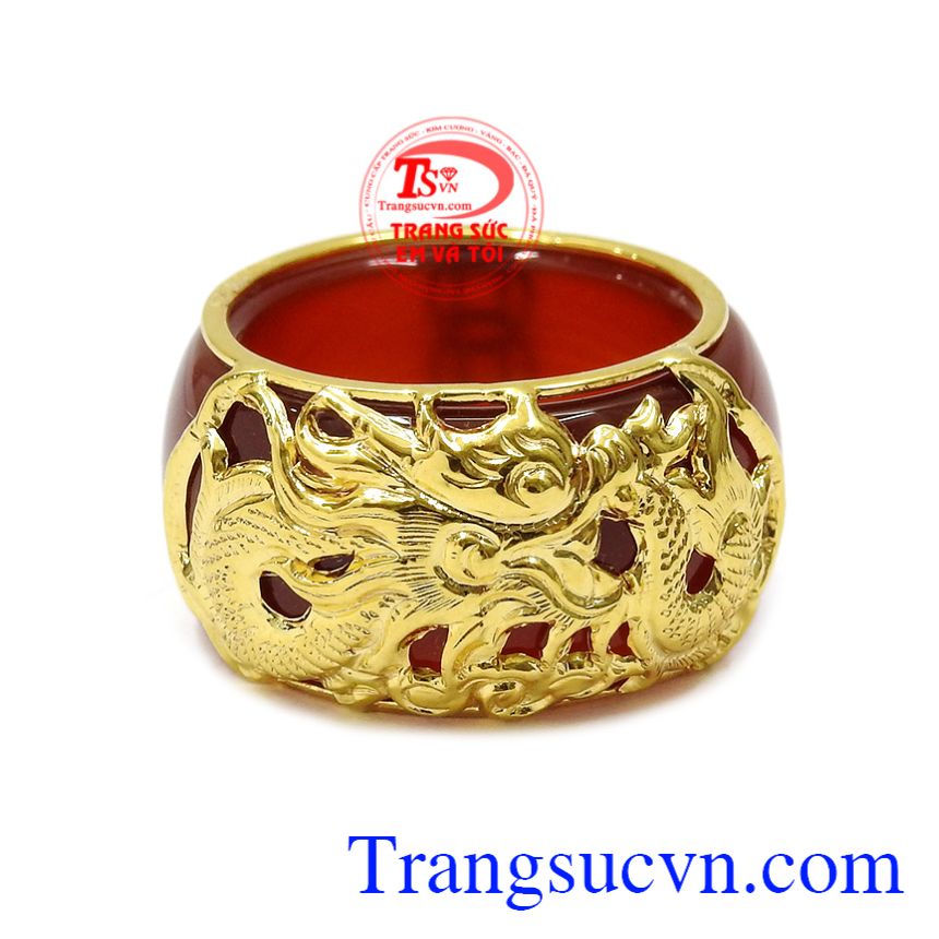 Nhẫn ngọc mã não bọc rồng thăng tiến, Nhẫn ngọc rồng vàng Nhẫn ngọc mã não bọc rồng thăng tiến, Nhẫn ngọc rồng vàng