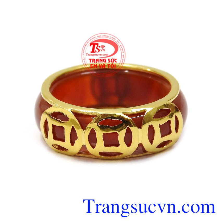 Nhẫn ngọc mã não kim tiền, Nhẫn ngọc rồng vàng Nhẫn ngọc mã não kim tiền, Nhẫn ngọc rồng vàng