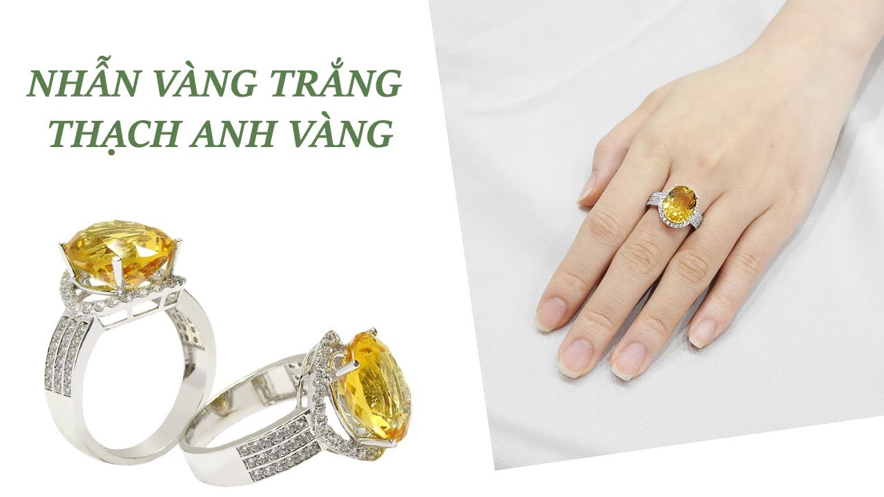 Nhẫn nữ thạch anh vàng