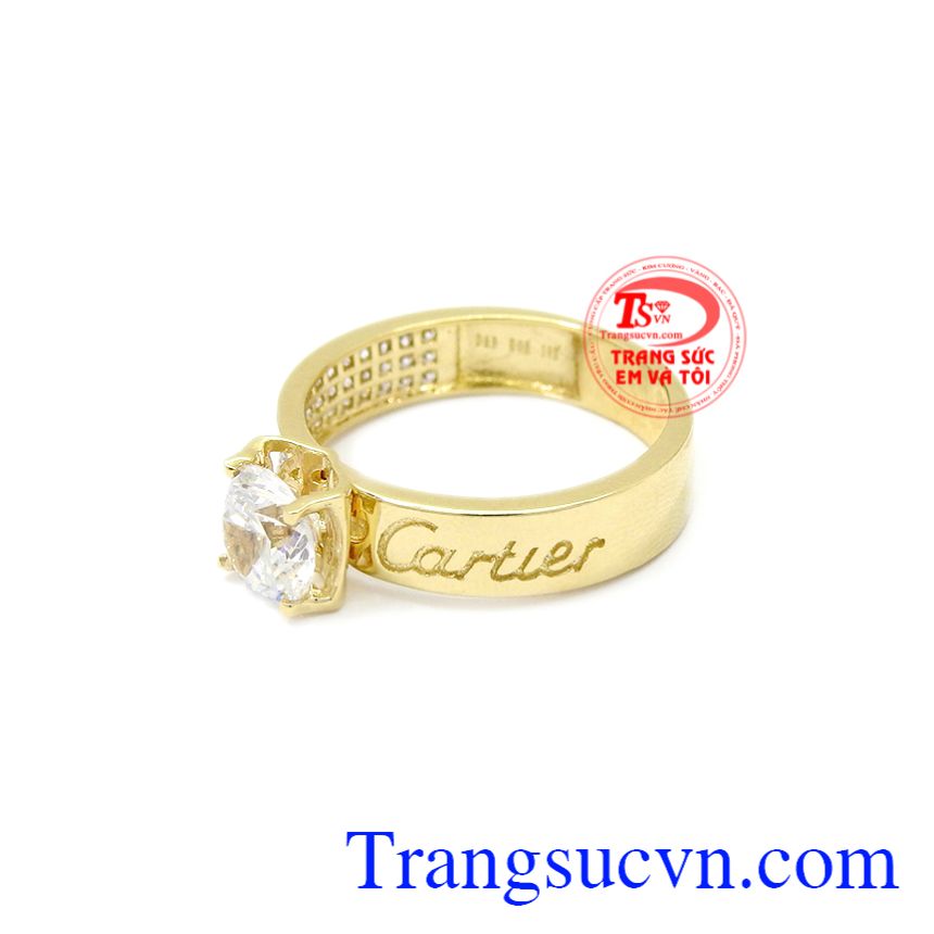 Nhẫn nữ Cartier vàng 10k, Nhẫn nữ vàng tây Nhẫn nữ Cartier vàng 10k, Nhẫn nữ vàng tây