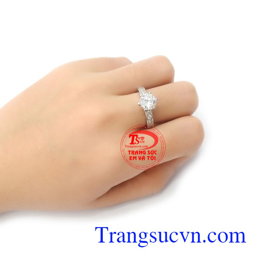Nhẫn nữ Korea 10k tinh xảo,Nhẫn nữ vàng trắng,Nhẫn nữ đá quý