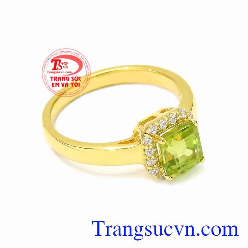 Nhẫn nữ vàng Peridot xinh xắn, Nhẫn nữ peridot