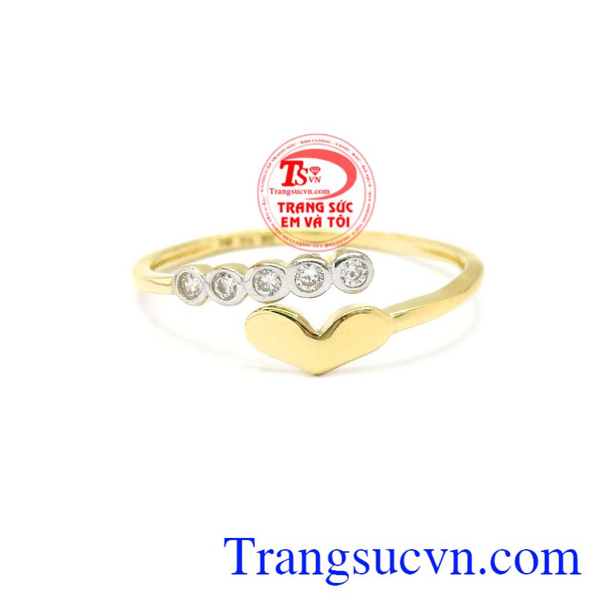 Nhẫn nữ vàng trái tim nhỏ xinh, Nhẫn nữ vàng Nhẫn nữ vàng trái tim nhỏ xinh, Nhẫn nữ vàng