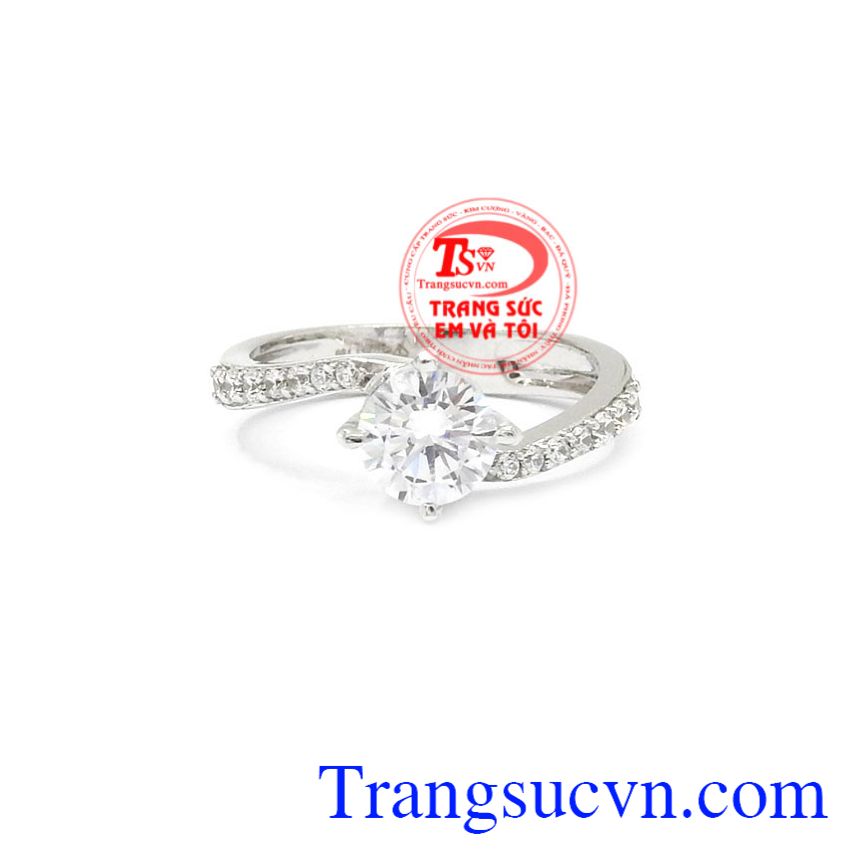 Nhẫn nữ vàng trắng dễ thương, Nhẫn nữ vàng trắng Nhẫn nữ vàng trắng dễ thương, Nhẫn nữ vàng trắng