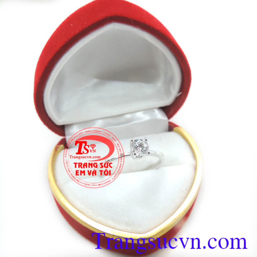 NHẪN NỮ VÀNG TRẮNG ĐÍNH KIM CƯƠNG 18K, Nhẫn nữ vàng tây NHẪN NỮ VÀNG TRẮNG ĐÍNH KIM CƯƠNG 18K, Nhẫn nữ vàng tây